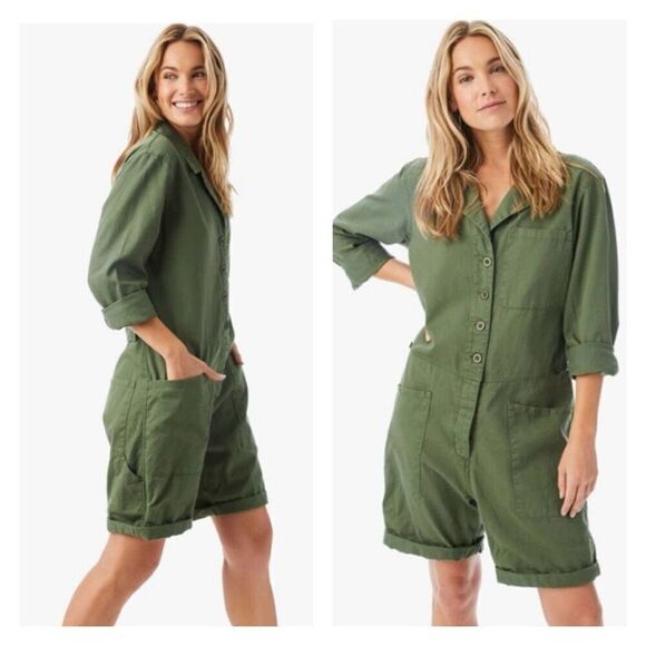 Xirena Hartley Romper in Surplus Green Size XS Utility Carpenter Military - Picture 1 of 11